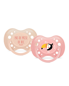 DODIE Duo sucettes +18 mois nuit anatomiques Minnie silicone REF